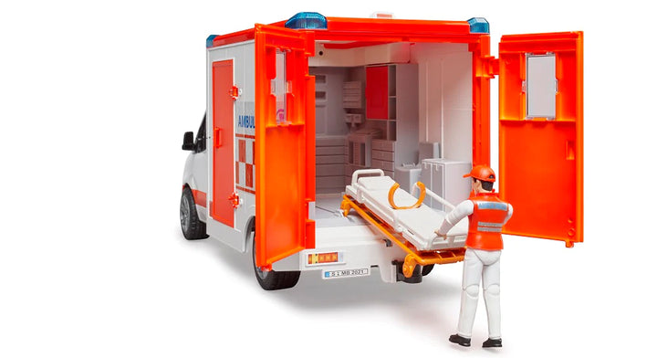 >Bruder 02676 MB Sprinter Ambulance w/ Driver 17.9 x 6.7 x 8.7 inch