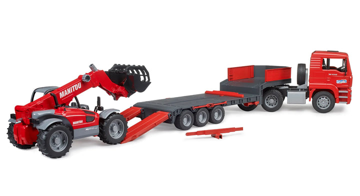 >Bruder 02774 MAN TGA Loader truck with Manitou Loader