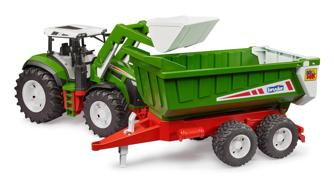 >Bruder 03452 Roadmax Tractor with Front Loader and Tipping Trailer