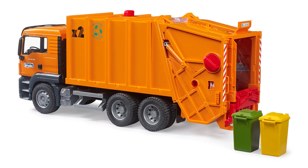 >Bruder 03760 MAN TGS Garbage Truck Orange