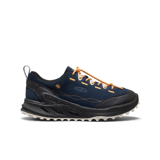 >KEEN Kids Jasper Zionic All-Terrain Traction Sneaker - NAVAL ACADEMY/FLAME ORANGE
