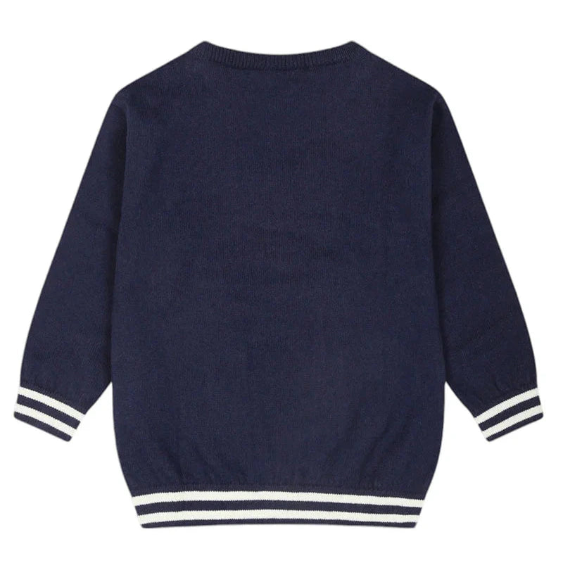 Moschino Baby Teddy Bear Crewneck Sweater - Navy
