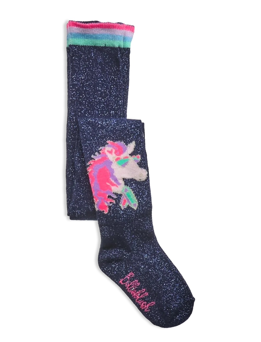 Billieblush Girls Navy Unicorn Tights - 8-10Y