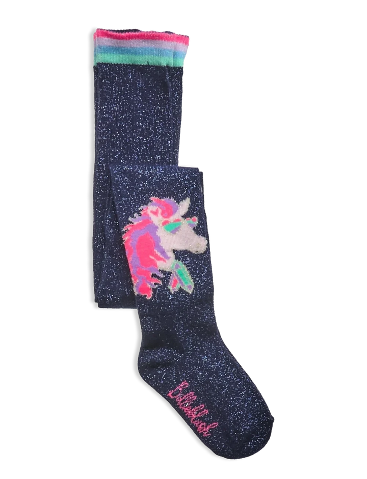 Billieblush Girls Navy Unicorn Tights - 8-10Y