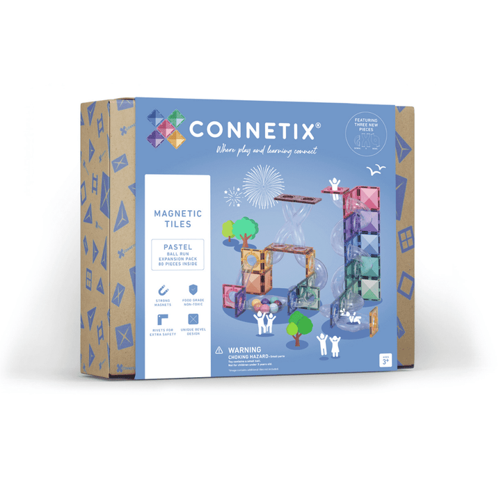 >CONNETIX Pastel Tiles - 80 Pieces Ball Run Expansion Pack