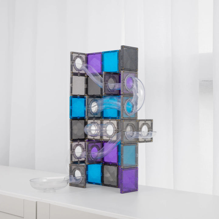 >CONNETIX Glitter Tiles - 61 Pieces Ball Run Galaxy Pack