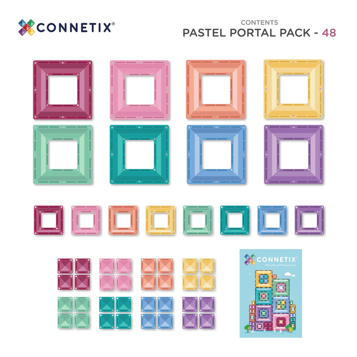 >CONNETIX Pastel Tiles - 48 Pieces Portal Pack