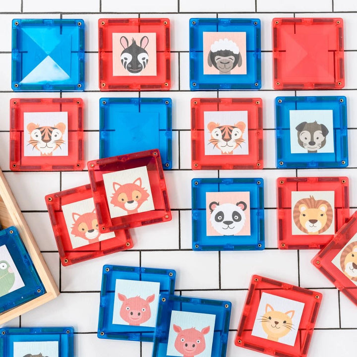 >CONNETIX Rainbow Tiles - 40 Pieces Rainbow Square Pack