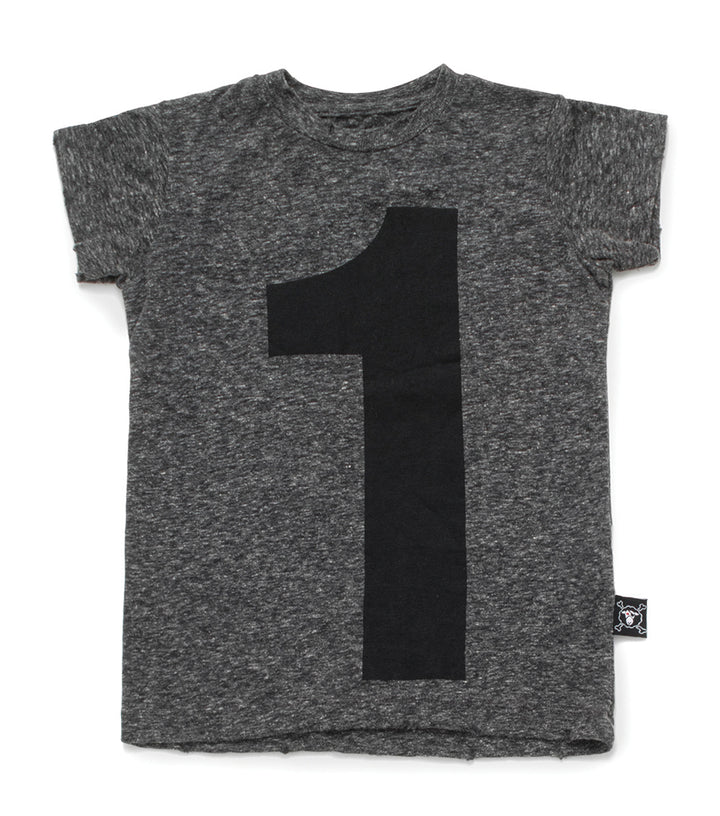 Nununu Kids ONE T-Shirt in Charcoal - 18M