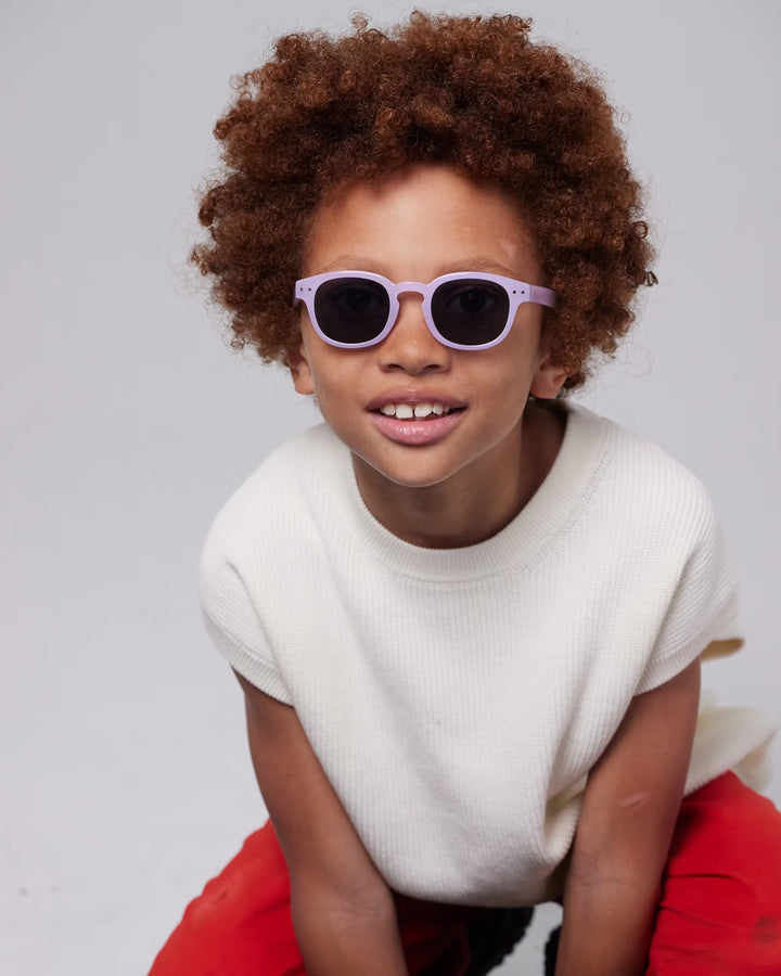 IZIPIZI PARIS Kids Polarized Sunglasses in Square #C - Lilac