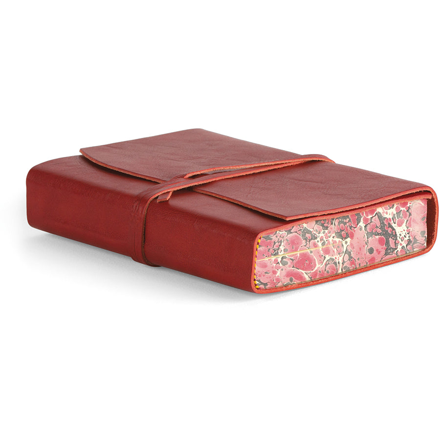 >Cavallini Leather Journal - Roma Lussa Red - 6" X 8"