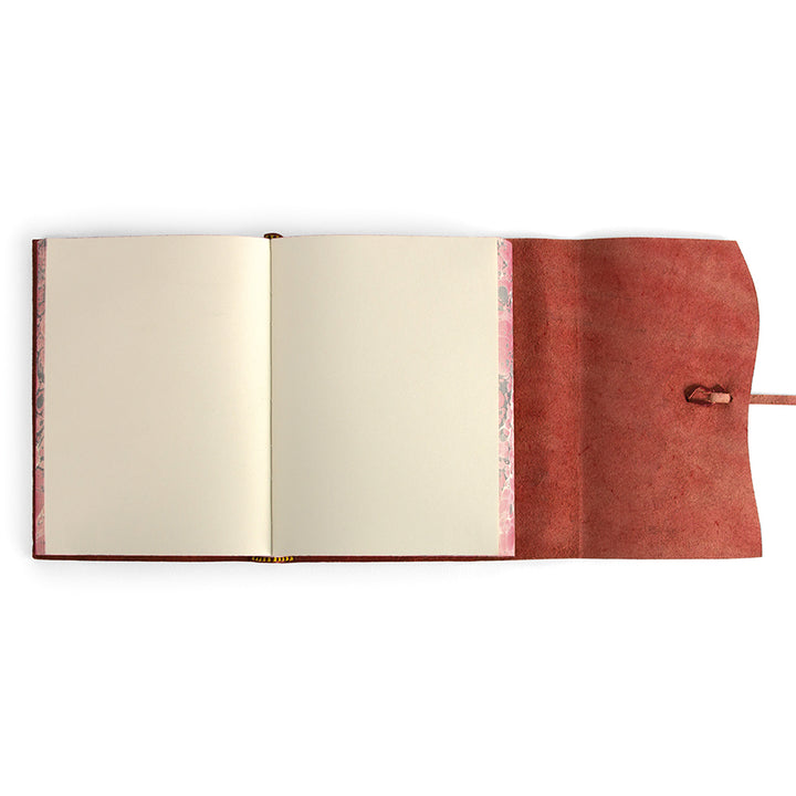 >Cavallini Leather Journal - Roma Lussa Red - 6" X 8"