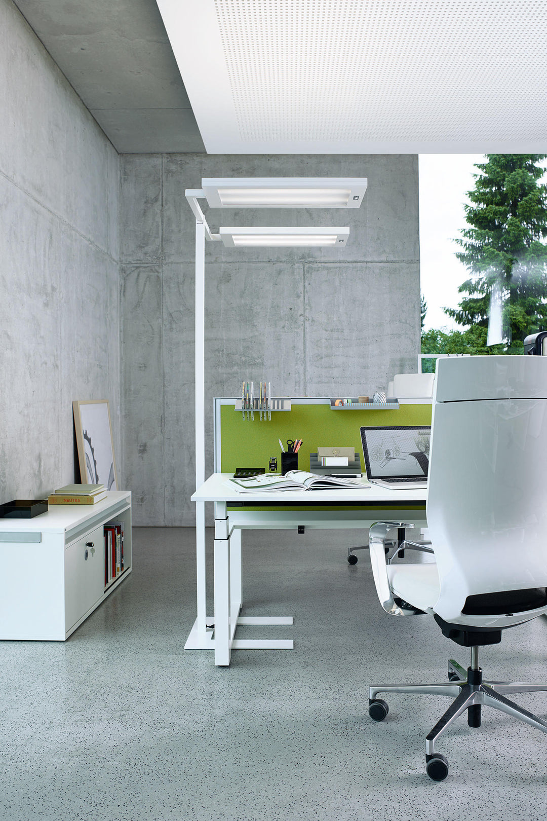 Waldmann Lighting - Lavigo Direct / Indirect 162W 4000K LED Twin Floor Lamp