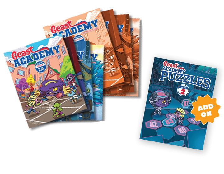 Beast Academy Level 2 - Ages 7-9 with FREE Puzzles Book