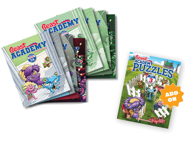 Beast Academy Level 3 - Ages 8-10 with FREE Puzzles Book