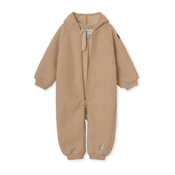 MINI A TURE Baby MATADEL Teddyfleece Jumpsuit - Savannah Tan