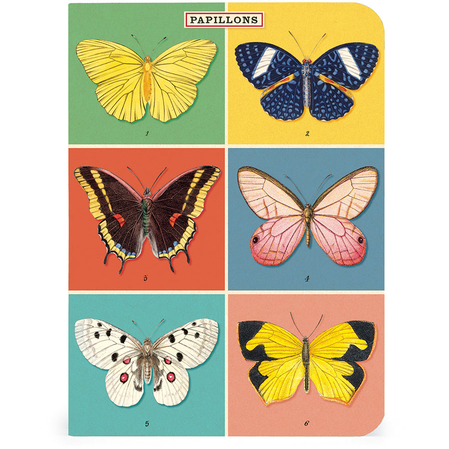 >Cavallini Mini Notebooks - Butterflies - 96 pages 4" x 5.5" (10 cm x 14 cm)