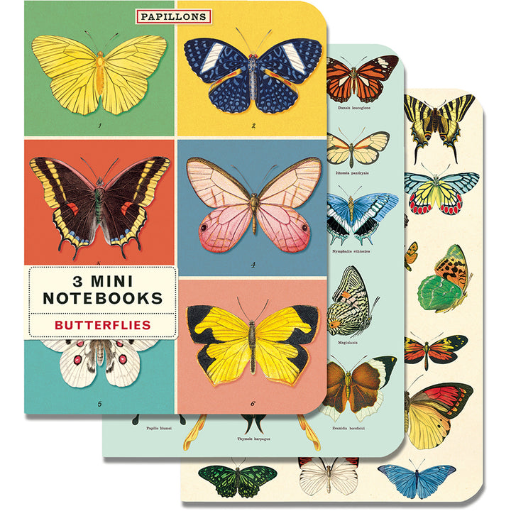 >Cavallini Mini Notebooks - Butterflies - 96 pages 4" x 5.5" (10 cm x 14 cm)