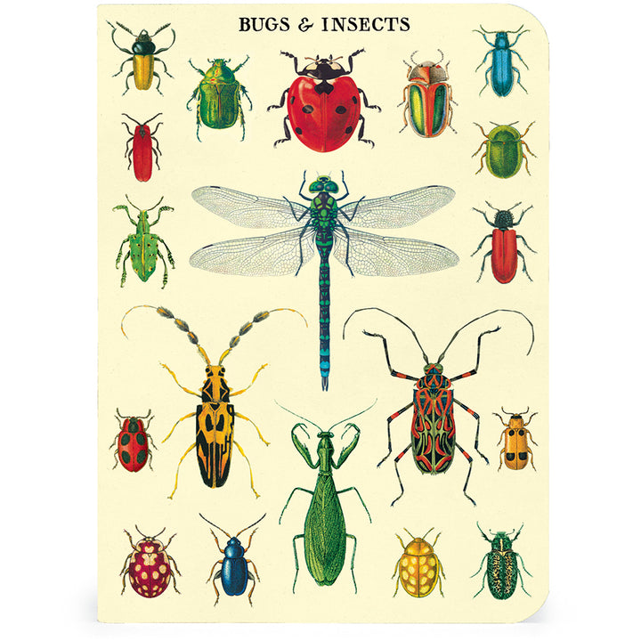 >Cavallini Mini Notebooks - Bugs & Insects - 96 pages 4" x 5.5" (10 cm x 14 cm)