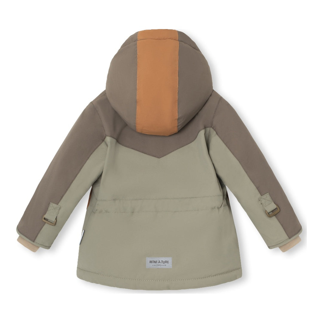 MINI A TURE Baby MATWALDO Color Block Winter Jacket - Morel Grey