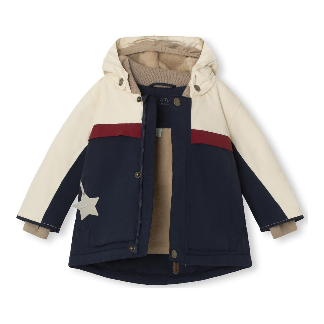 MINI A TURE Baby MATWALDO Color-Block Winter Jacket - Outer Space