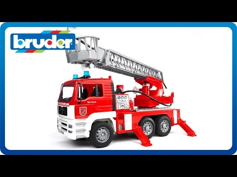 >Bruder 02771 MAN Fire Engine w/ Water Pump and Light & Sound Module 18.5 x 6.9 x 9.5 inch