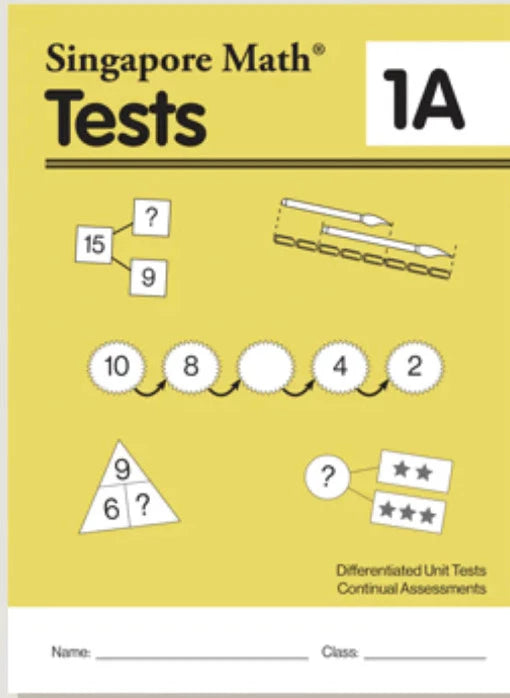 >Singapore Math Primary Mathematics Common Core Edition Tests 1A