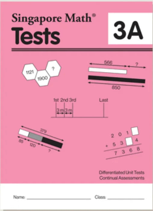 >Singapore Math Primary Mathematics Common Core Edition Tests 3A