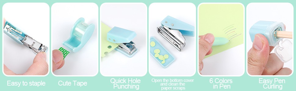 Mini Office/School Supplies - Green