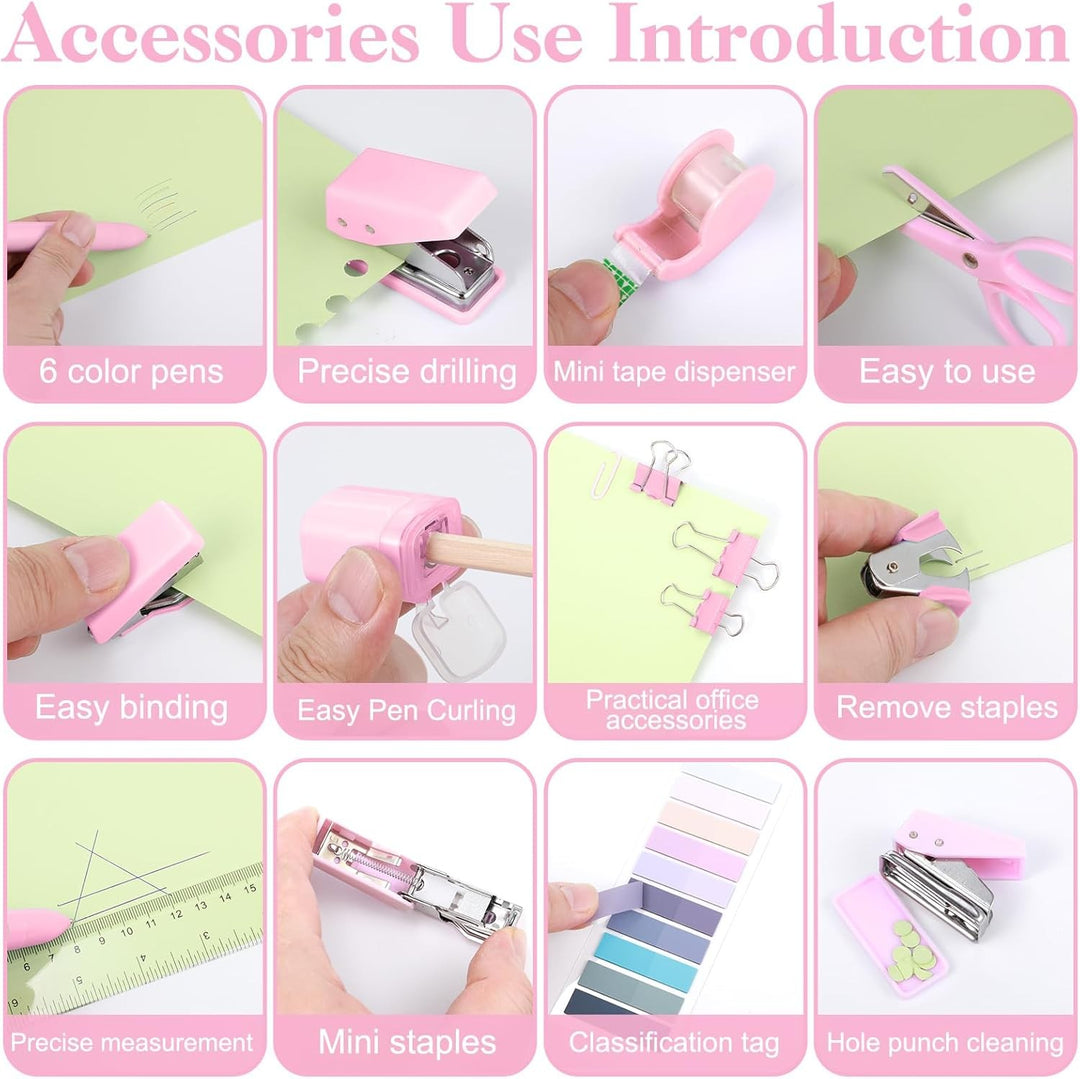 Mini Office/School Supplies - Pink