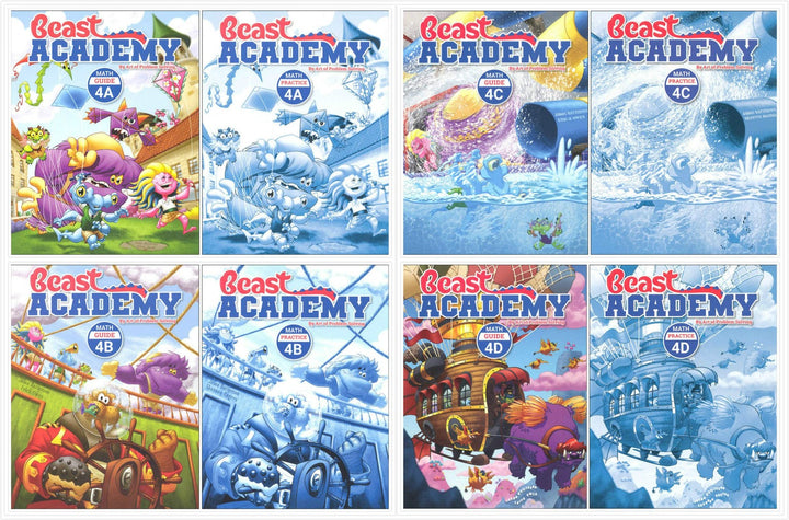 Beast Academy Level 4 - Ages 9-12 with FREE Puzzles Book