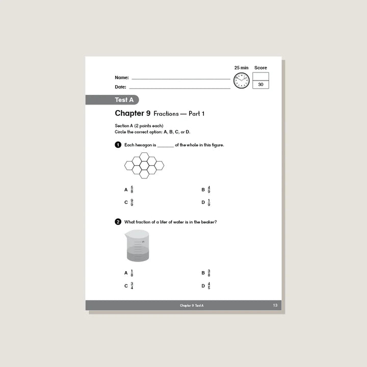 >Singapore Math - Dimensions Math Tests 3B