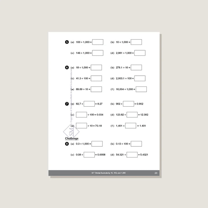 >Singapore Math - Dimensions Math Workbook 5B