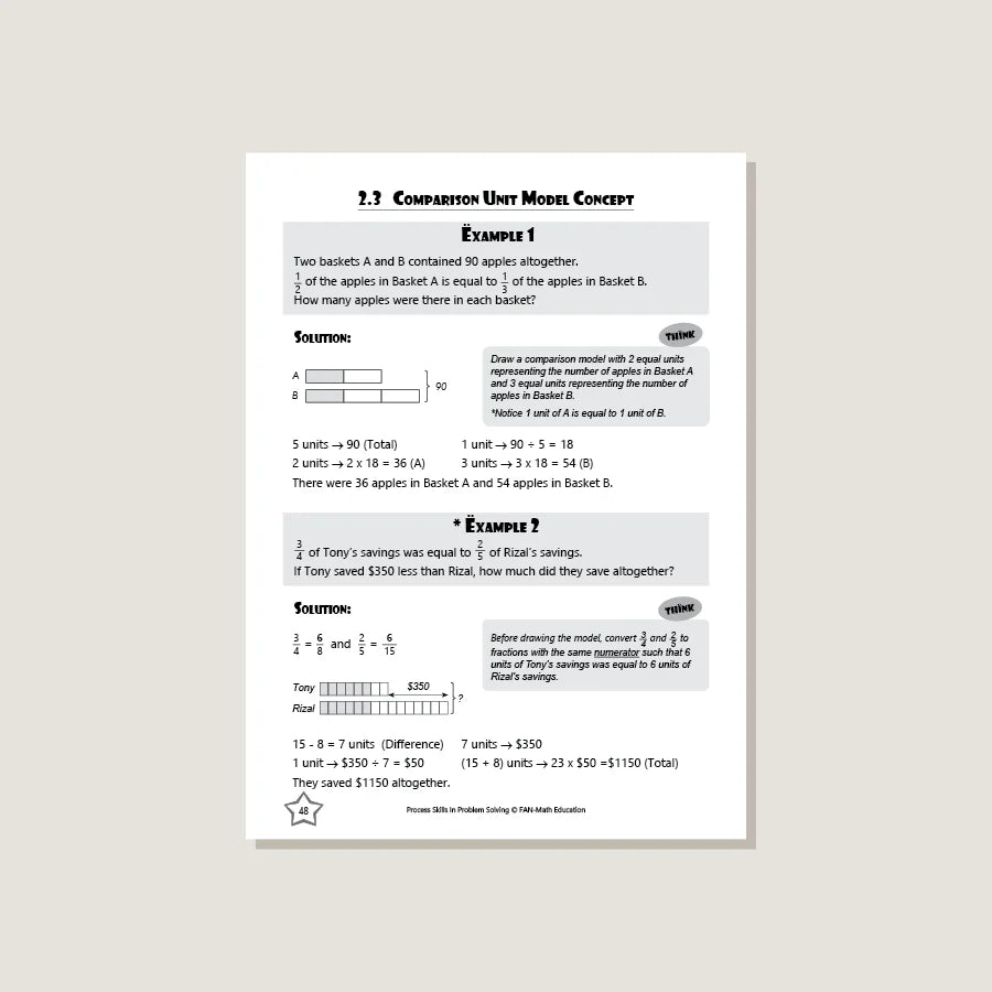 >Singapore Math Fan-Math Process Skills in Problem Solving Level / Grade 5