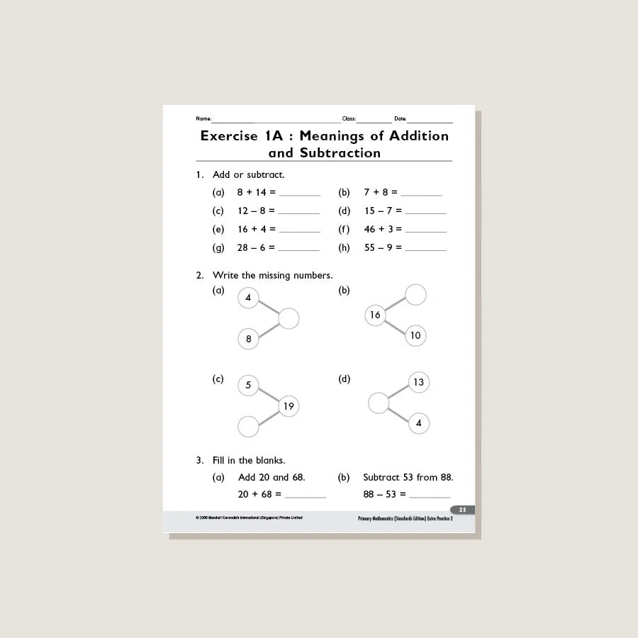 >Singapore Math Primary Mathematics Extra Practice Grade 2