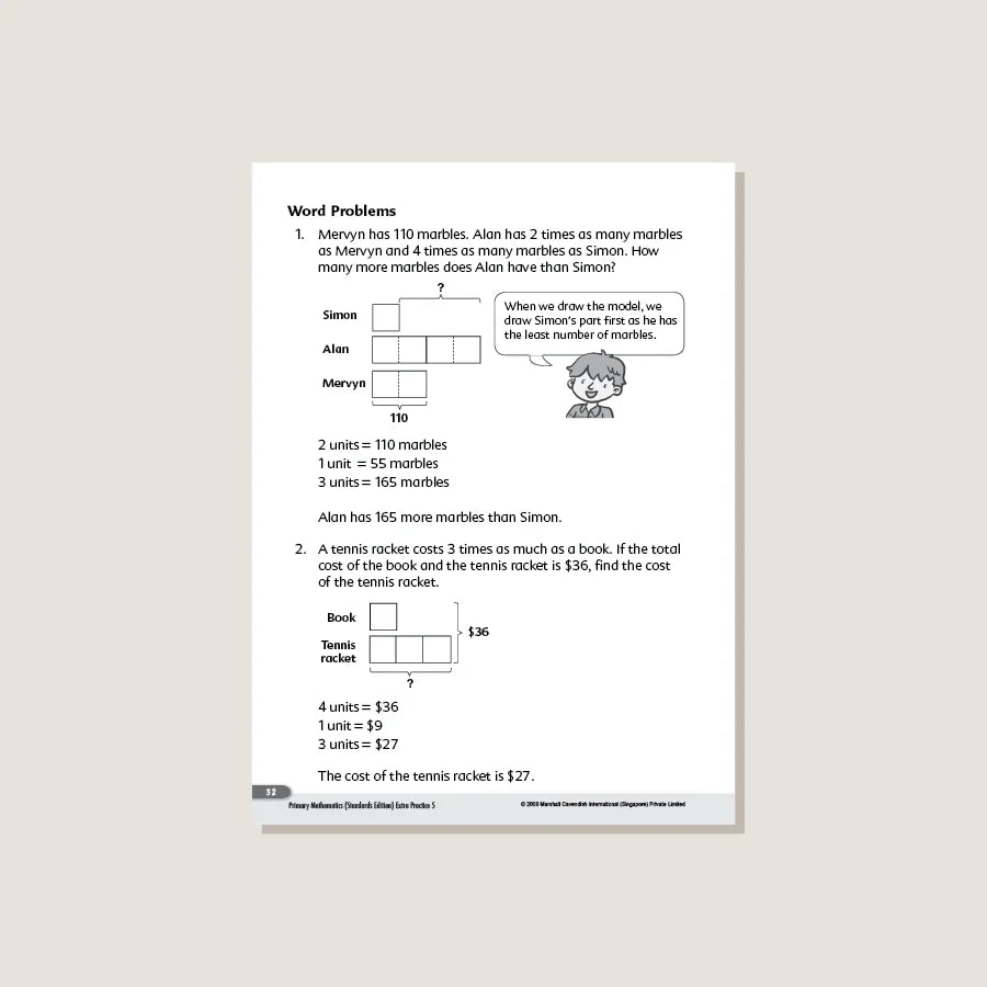 >Singapore Math Primary Mathematics Extra Practice Grade 5