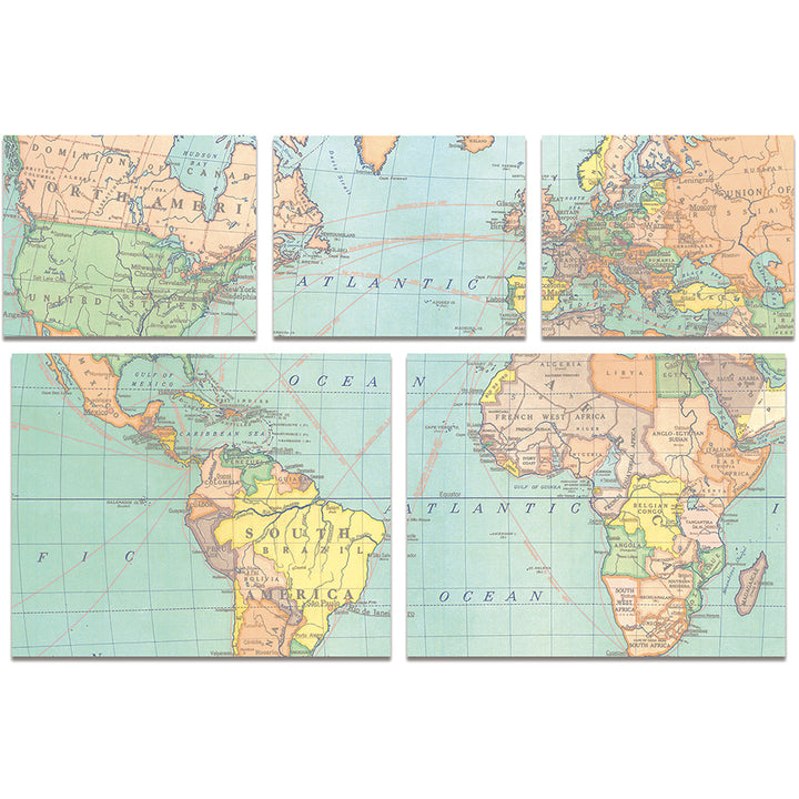 >Cavallini Sticky Notes - Vintage Map