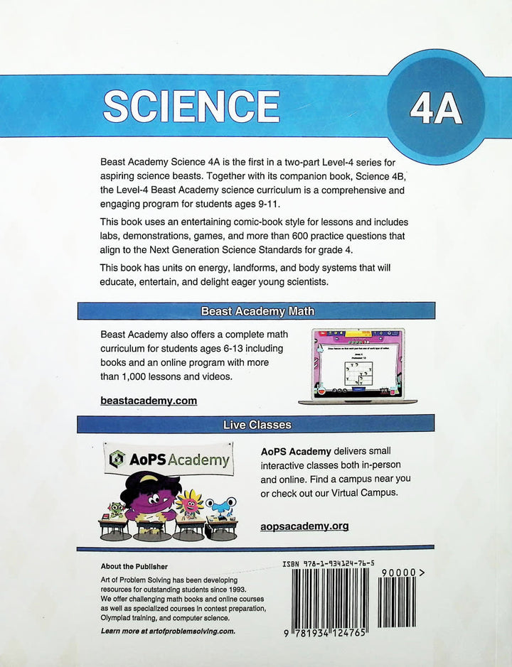 Beast Academy Level 4 Science Books - Ages 9-12