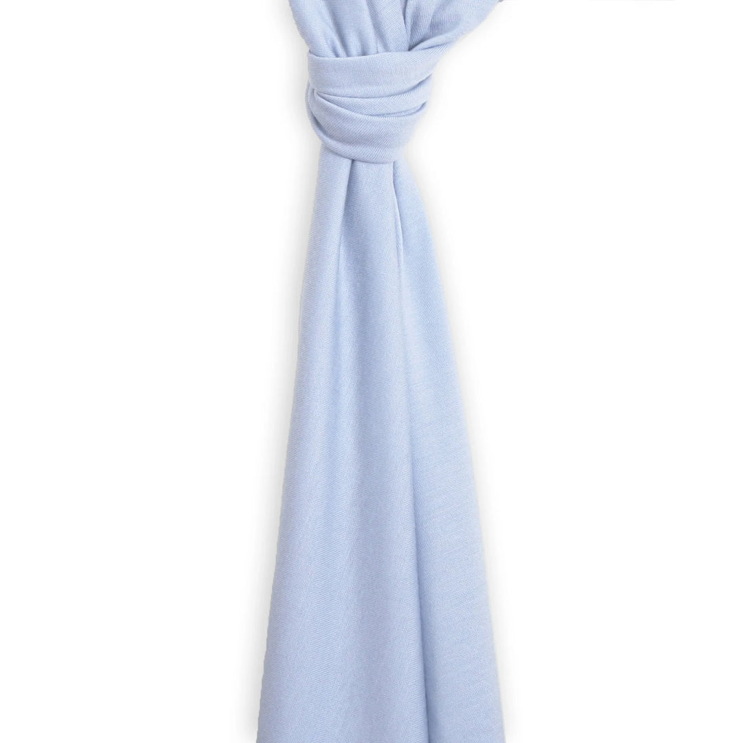 >Woolino Merino Wool Swaddle Blanket 39" x 35.5" - Blue