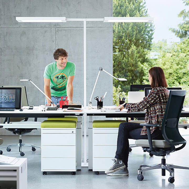 Waldmann Lighting - Lavigo Direct / Indirect 162W 4000K LED Twin Floor Lamp