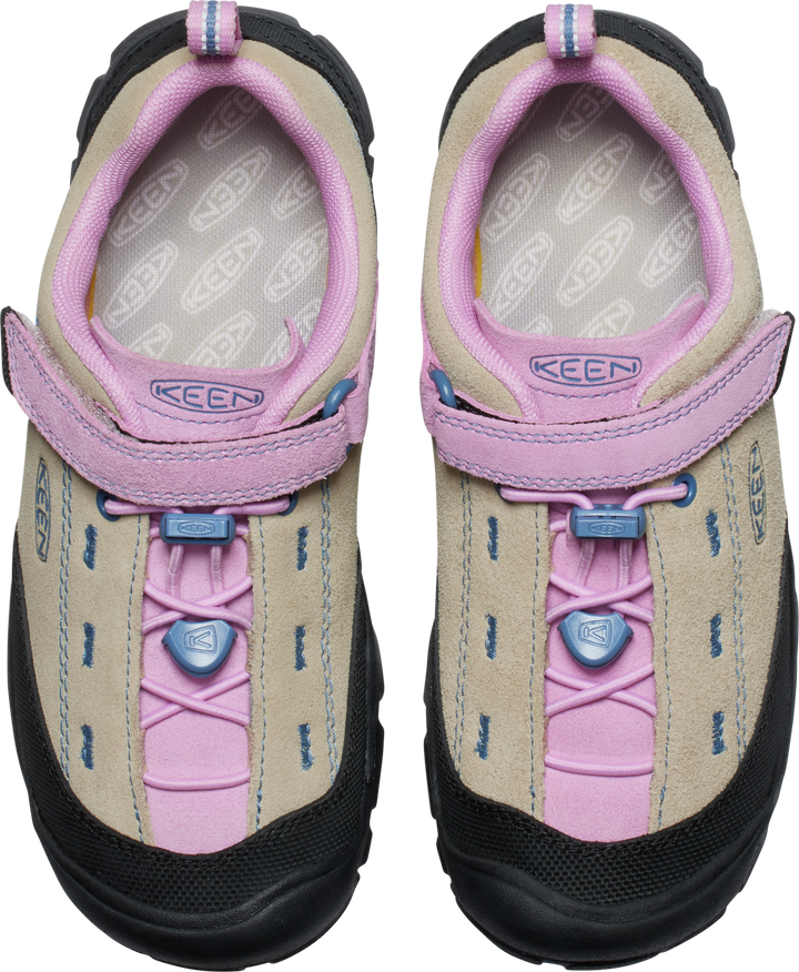 >KEEN Kids Jasper II Play-Anywhere Comfort Leather Sneaker - SAFARI/PASTEL LAVENDER