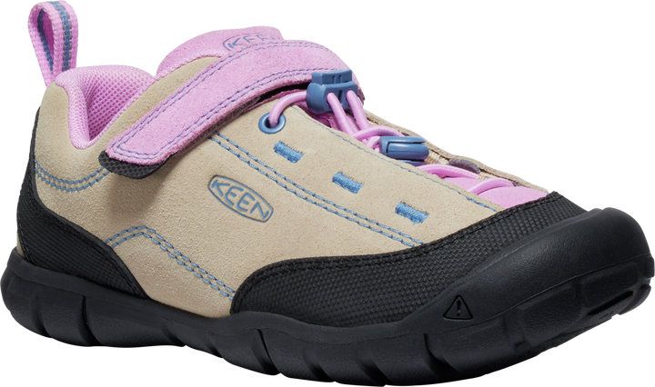 >KEEN Kids Jasper II Play-Anywhere Comfort Leather Sneaker - SAFARI/PASTEL LAVENDER