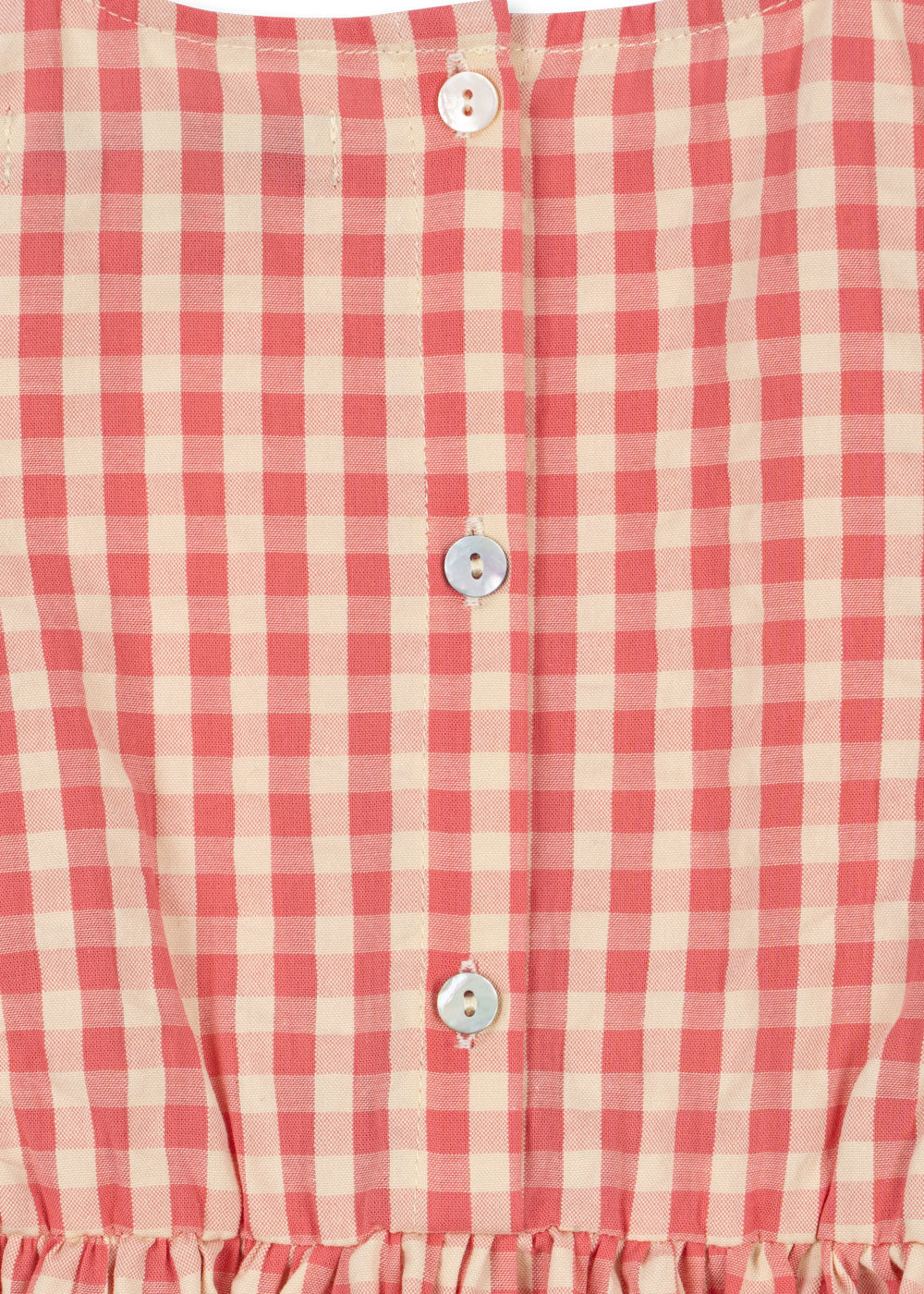 Konges Sloejd Kids Kim Frill Dress Gots - Flamingo Plume Check
