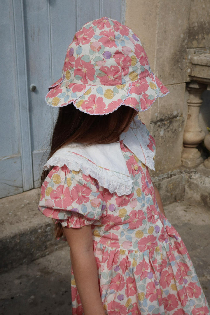 Konges Sloejd Kids Coeur Scallop Sun Hat Gots - Fleur Anglaise