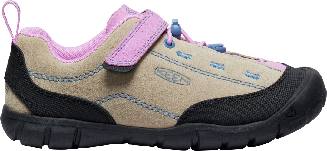 >KEEN Kids Jasper II Play-Anywhere Comfort Leather Sneaker - SAFARI/PASTEL LAVENDER