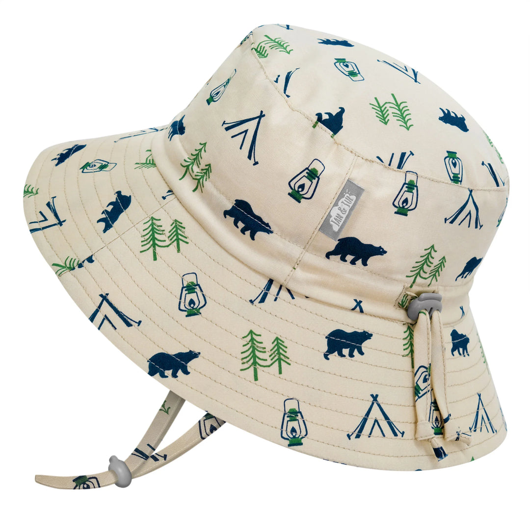 >Jan &amp; Jul Kids Cotton Bucket Hats - Bear Camp