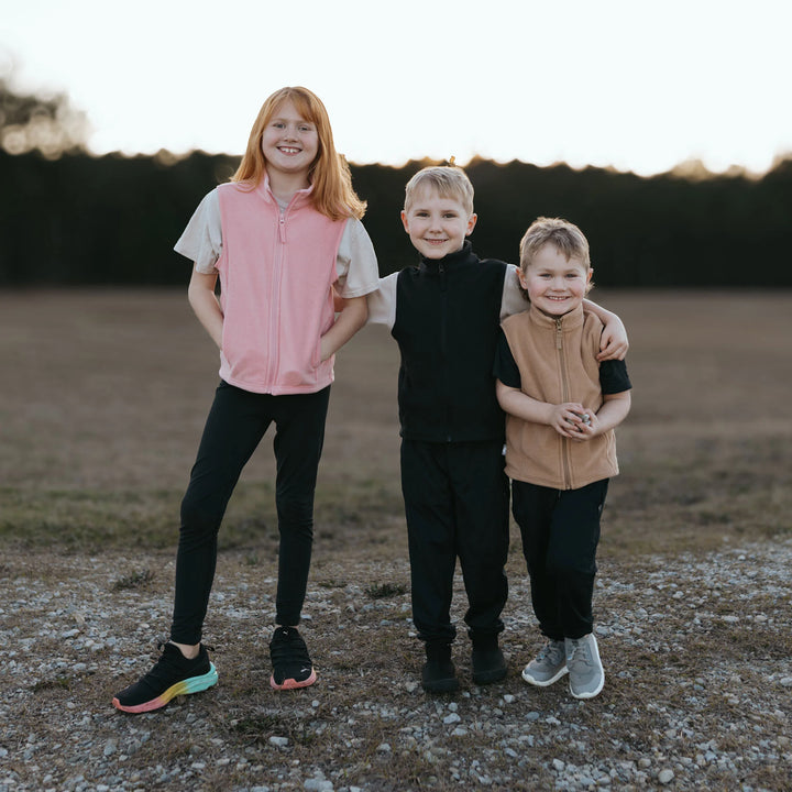 >Jan &amp; Jul Kids Fleece Vest - Dusty Pink