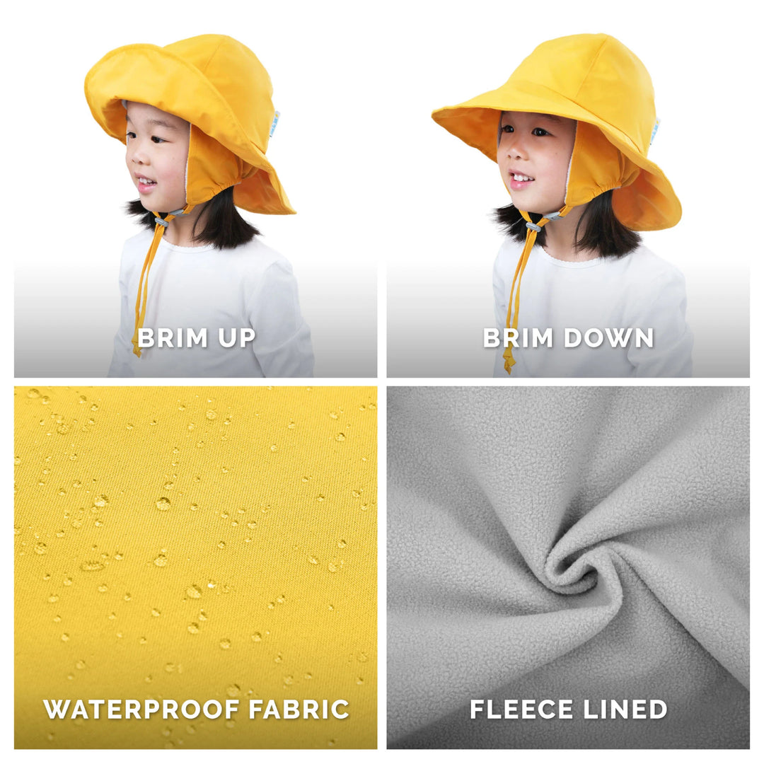 >Jan &amp; Jul Kids Waterproof Rain Hats - Yellow