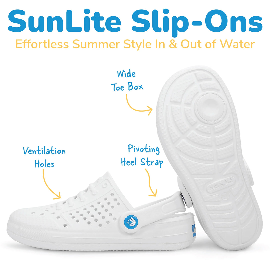 >Jan &amp; Jul Kids SunLite Slip-On Sandals - Soft Pink