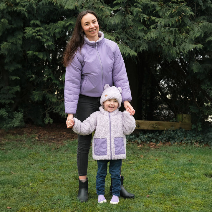 >Jan &amp; Jul Kids Reversible Fleece Jacket - Lavender